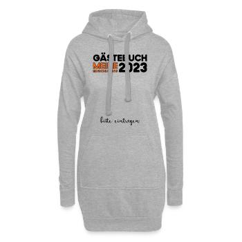 Gästebuch Einschulung 2023 Bitte Eintragen Schule - Hoodie-Kleid - Grau meliert - Vorne