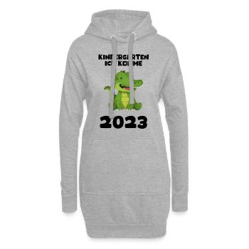 Kindergarten 2023 Ich Komme Mädchen Jungen Kita - Hoodie-Kleid - Grau meliert - Vorne
