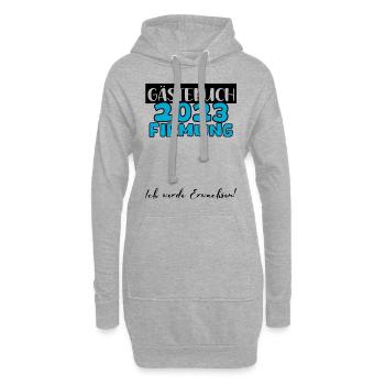 2023 Firmung Gästebuch Mädchen Jungen Jugendliche - Hoodie-Kleid - Grau meliert - Vorne