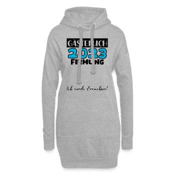 2023 Firmung Gästebuch Mädchen Jungen Jugendliche - Hoodie-Kleid - Grau meliert - Vorne
