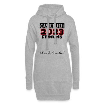 2023 Firmung Gästebuch Mädchen Jungen Jugendliche - Hoodie-Kleid - Grau meliert - Vorne