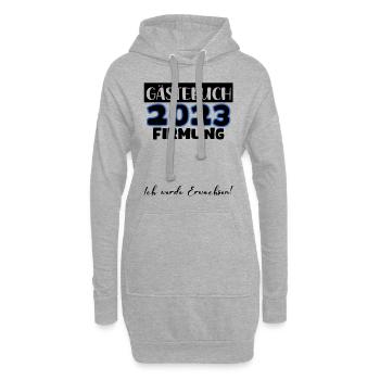 2023 Firmung Gästebuch Mädchen Jungen Jugendliche - Hoodie-Kleid - Grau meliert - Vorne