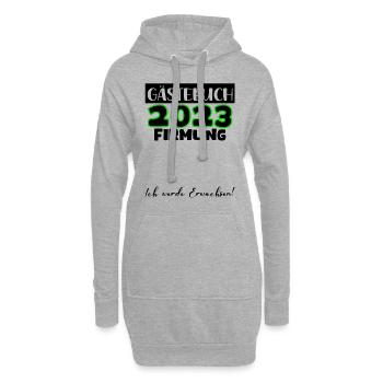 2023 Firmung Gästebuch Mädchen Jungen Jugendliche - Hoodie-Kleid - Grau meliert - Vorne