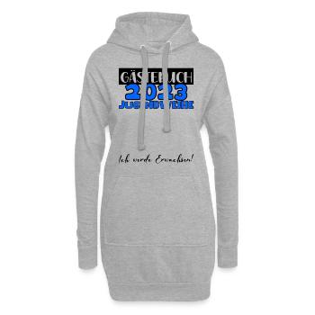 Jugendweihe 2023 Gästebuch Mädchen Jungen Fun Deko - Hoodie-Kleid - Grau meliert - Vorne