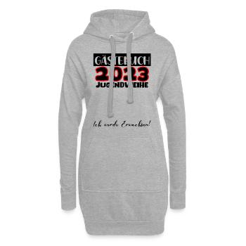 Jugendweihe 2023 Gästebuch Mädchen Jungen Fun Deko - Hoodie-Kleid - Grau meliert - Vorne