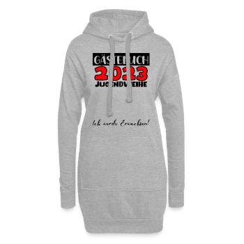 Jugendweihe 2023 Gästebuch Mädchen Jungen Fun Deko - Hoodie-Kleid - Grau meliert - Vorne