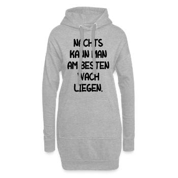 Müde Schlaflos Wach Bleiben Mitarbeiter Geschenk - Hoodie-Kleid - Grau meliert - Vorne