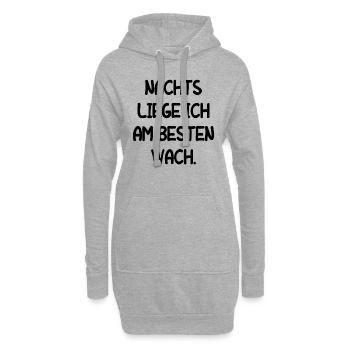 Müde Schlaflos Wach Bleiben Mitarbeiter Geschenk - Hoodie-Kleid - Grau meliert - Vorne