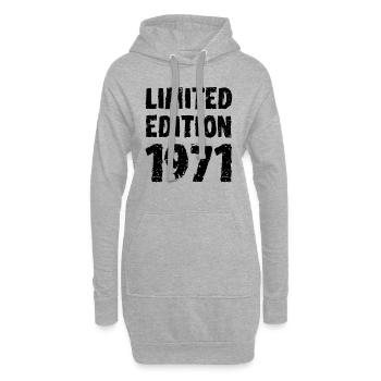 1971 édition limitée anniversaire cadeau femme mari - Sweat-shirt à capuche long Femme - gris chiné - Devant