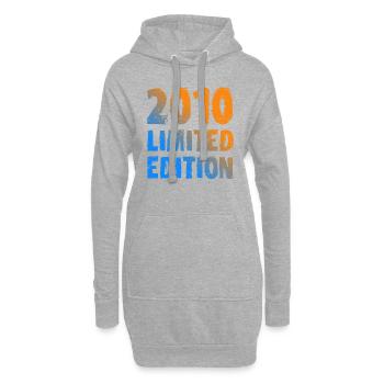2010 Édition Limitée Anniversaire Cadeau Femme Mari - Sweat-shirt à capuche long Femme - gris chiné - Devant