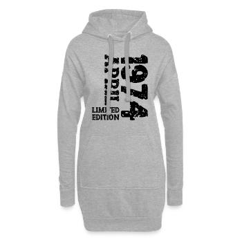1974 avril édition limitée cadeau d’anniversaire - Sweat-shirt à capuche long Femme - gris chiné - Devant