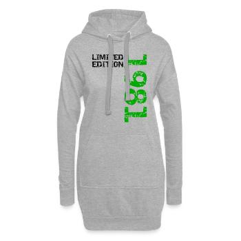 1981 Limited Edition Geburtstag Geschenk Frau Mann - Hoodie-Kleid - Grau meliert - Vorne