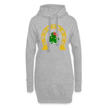 St Patricks Day Accessoires Ireland Shamrock Deko - Hoodie-Kleid - Grau meliert - Vorne