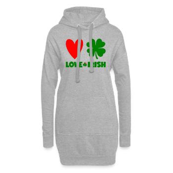 St Patricks Day Accessoires Ireland Shamrock Deko - Hoodie-Kleid - Grau meliert - Vorne