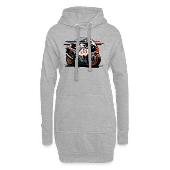 Moto Super Sport Tourer - Sweat-shirt à capuche long Femme - gris chiné - Devant