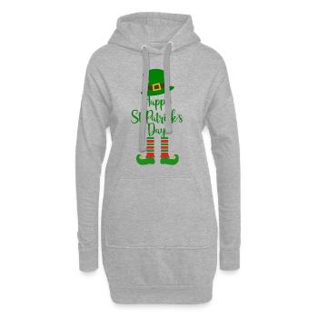 Accessoires de la Saint-Patrick Irlande Shamrock Décoration - Sweat-shirt à capuche long Femme - gris chiné - Devant