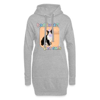 Cat Memes - Bad Luck Pet Cats - Sweat-shirt à capuche long Femme - gris chiné - Devant