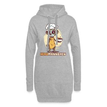 Herdmännchen Erdmännchen Koch - Hoodie-Kleid - Grau meliert - Vorne