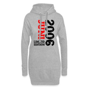 2006 Juni Limited Edition Geburtstag Geschenk - Hoodie-Kleid - Grau meliert - Vorne