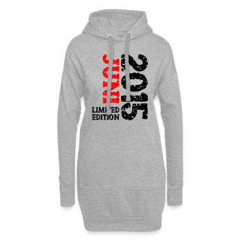 2015 Juni Limited Edition Geburtstag Geschenk - Hoodie-Kleid - Grau meliert - Vorne