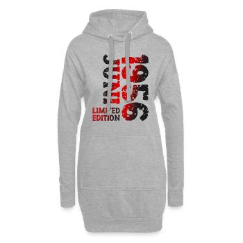 1956 juin édition limitée cadeau d’anniversaire - Sweat-shirt à capuche long Femme - gris chiné - Devant