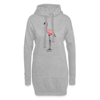 Stand Proud – Flamingo - Sweat-shirt à capuche long Femme - gris chiné - Devant