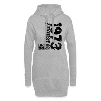1973 Août Édition Limitée 50e Tenue d’anniversaire - Sweat-shirt à capuche long Femme - gris chiné - Devant