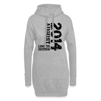 2014 Août Édition Limitée 9ème Tenue Anniversaire - Sweat-shirt à capuche long Femme - gris chiné - Devant