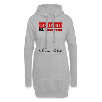 33 Geburtstag Geschenk Damen Deko Herren Gästebuch - Hoodie-Kleid - Grau meliert - Vorne