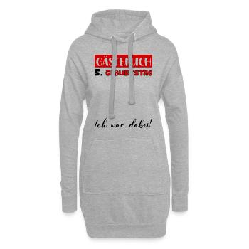 5 Geburtstag Geschenk Mädchen Jungen Gästebuch - Hoodie-Kleid - Grau meliert - Vorne