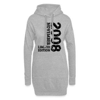 2008 Novembre Édition Limitée 15e Anniversaire Décoration - Sweat-shirt à capuche long Femme - gris chiné - Devant