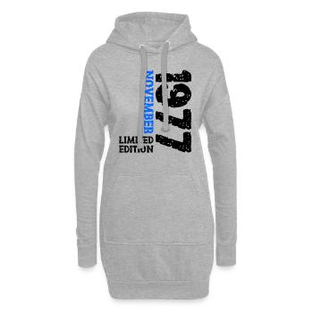1977 novembre édition limitée 46e anniversaire décoration - Sweat-shirt à capuche long Femme - gris chiné - Devant