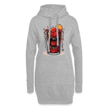 Monster Mary Tomatensaft - Hoodie-Kleid - Grau meliert - Vorne