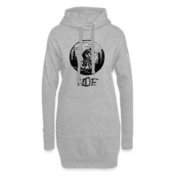 Mit dem Mountainbike unterwegs - Hoodie-Kleid - Grau meliert - Vorne