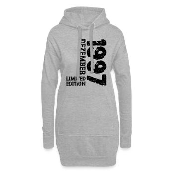1997 décembre édition limitée 26e anniversaire décoration - Sweat-shirt à capuche long Femme - gris chiné - Devant