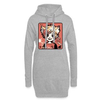 Un anime manga de dessin animé : sympa et positif - Sweat-shirt à capuche long Femme - gris chiné - Devant