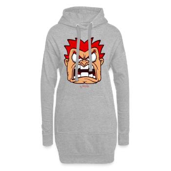 La folie idiote et incontrôlée est la meilleure - Sweat-shirt à capuche long Femme - gris chiné - Devant