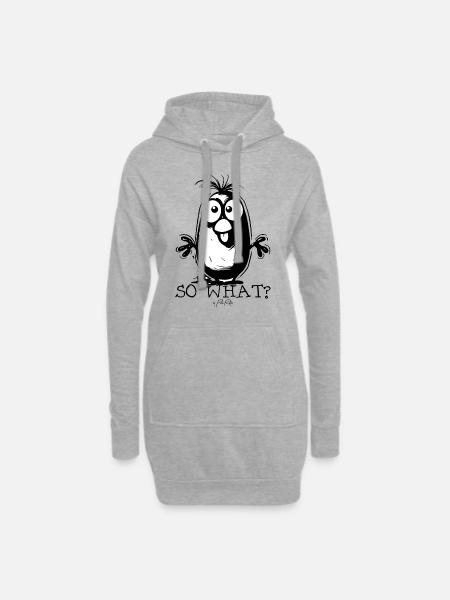 Na und, was jetzt? - Hoodie-Kleid - Grau meliert