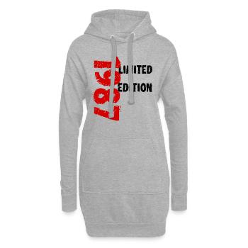 1987 Édition limitée 36e anniversaire Cadeau amusant - Sweat-shirt à capuche long Femme - gris chiné - Devant