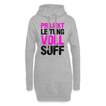 Bier Saufen Shirt Damen Herren Feiern Partnerlook - Hoodie-Kleid - Grau meliert - Vorne