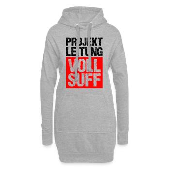 Bier Saufen Shirt Damen Herren Feiern Partnerlook - Hoodie-Kleid - Grau meliert - Vorne