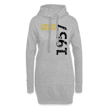 1957 édition limitée anniversaire cadeau femme mari - Sweat-shirt à capuche long Femme - gris chiné - Devant