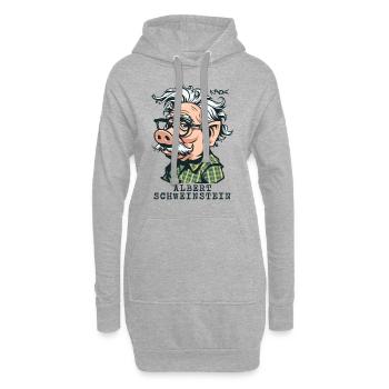 Albert Schweinstein, l’ingénieux génie homme-cochon - Sweat-shirt à capuche long Femme - gris chiné - Devant