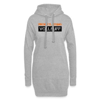 Bier Saufen Shirt Damen Herren Feiern Partnerlook - Hoodie-Kleid - Grau meliert - Vorne