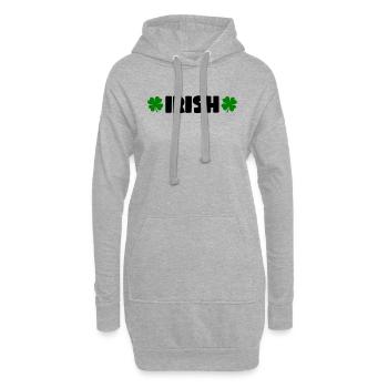 Accessoires de la Saint-Patrick Irlande Shamrock décoration - Sweat-shirt à capuche long Femme - gris chiné - Devant