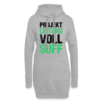 Bier Saufen Shirt Damen Herren Feiern Partnerlook - Hoodie-Kleid - Grau meliert - Vorne