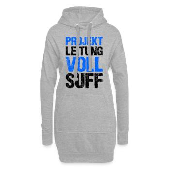 Bier Saufen Shirt Damen Herren Feiern Partnerlook - Hoodie-Kleid - Grau meliert - Vorne