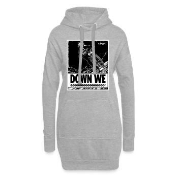 Abwärts geht es: Downhill mountain bike - Hoodie-Kleid - Grau meliert - Vorne