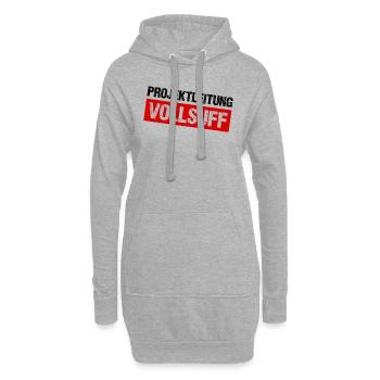Bier Saufen Shirt Damen Herren Feiern Partnerlook - Hoodie-Kleid - Grau meliert - Vorne