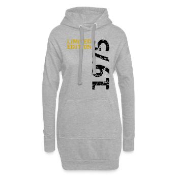 1975 édition limitée anniversaire cadeau femme mari - Sweat-shirt à capuche long Femme - gris chiné - Devant
